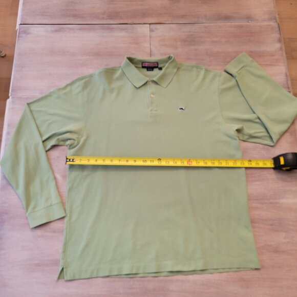 Vineyard Vines Men’s Green Long Sleeve Whale Logo Polo Shirt Size Large - Picture 5 of 8